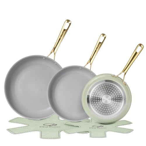 Ceramic Frying Pan 5Pcs (Sage Green)