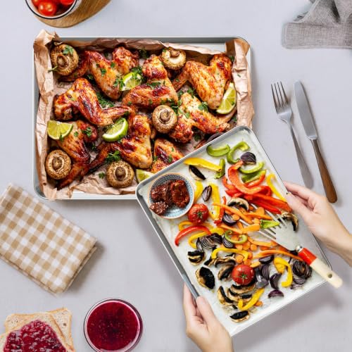 Heavy Duty Stainless Steel Baking Sheet Set