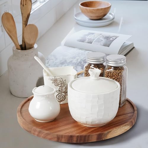 Acacia Wood Lazy Susan Organizers
