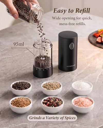Electric Salt and Pepper Grinder Set