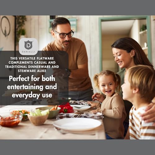 Modern Fidenza Hammered Silverware Set