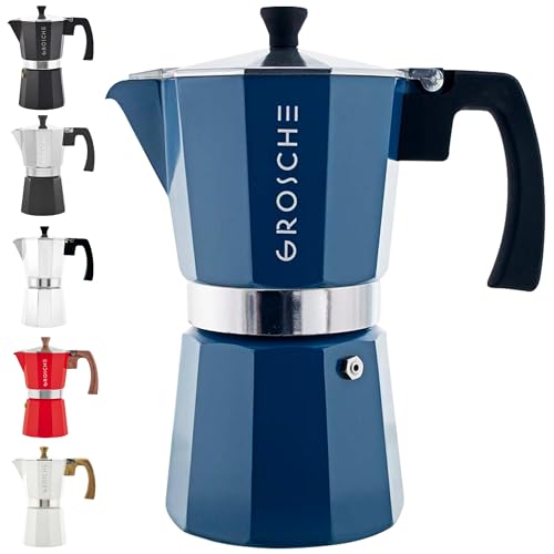 Milano Stovetop Espresso Maker Moka Pot 9 espresso Cup 15.2 oz Blue (9 espresso cups / Blue)