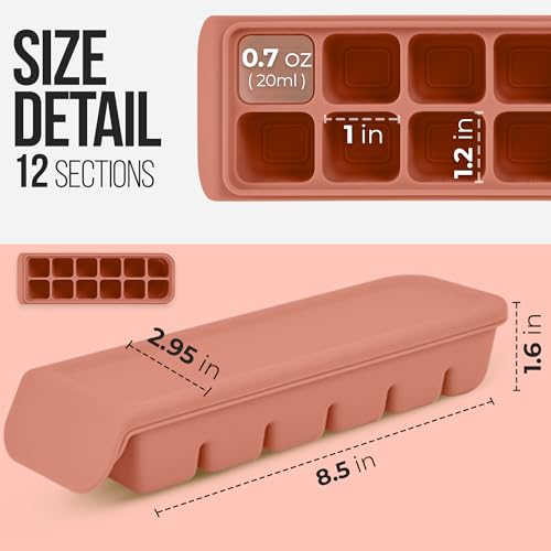 Silicone Baby Food Freezer Tray with Lid