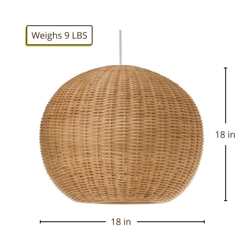 Wicker Ball Pendant Lamp