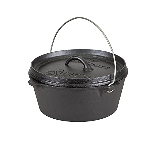 s Cast Iron Dutch Oven with Lid (Flat Bottom-4 QT)