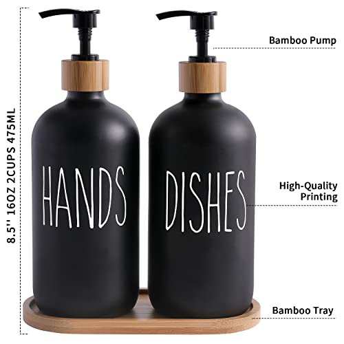 Glass Soap Dispenser Set