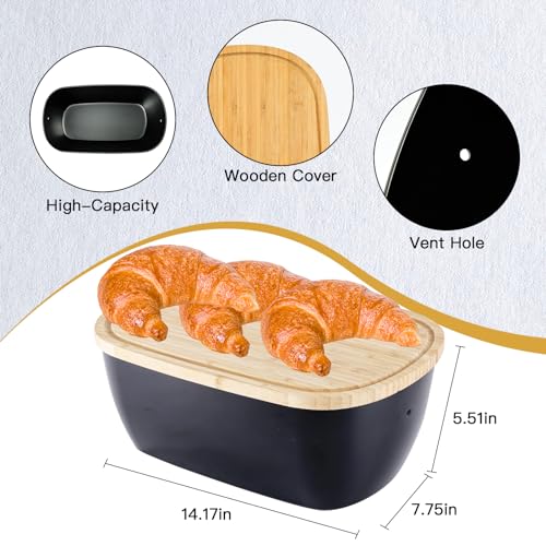 Bamboo Fiber Bread Box for Kitchen Countertop