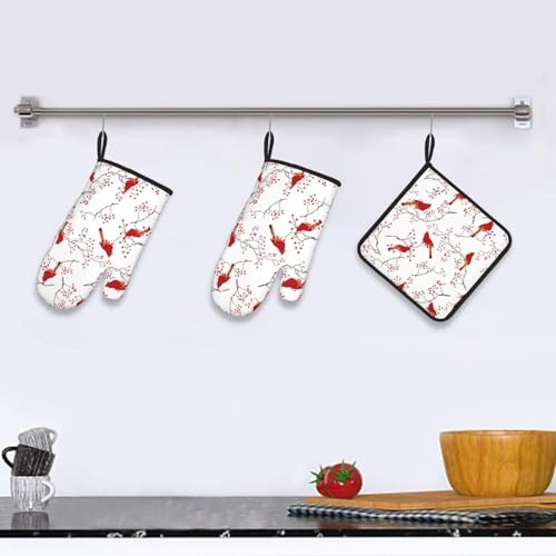 Oven Mitts and Pot Holders Sets Heat Resistant Hot Pads