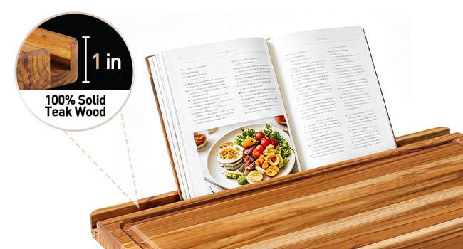 XXLarge Teak Wood Cutting Boards for Kitchen 20'' Meal Prep Board Smart (20.5"L x 14"W)