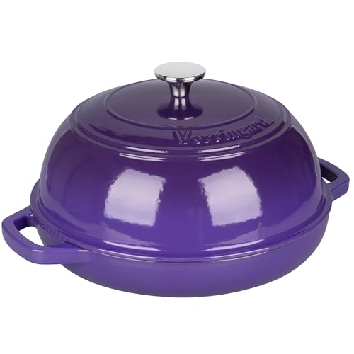 Enameled Cast Iron Dutch Oven Pot with Lid (Purple)