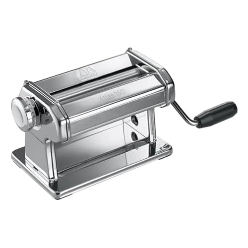 Made in Italy Atlas 150 Roller Manual Pasta Machine (150 mm Roller / 150 Pasta Roller, 150mm)