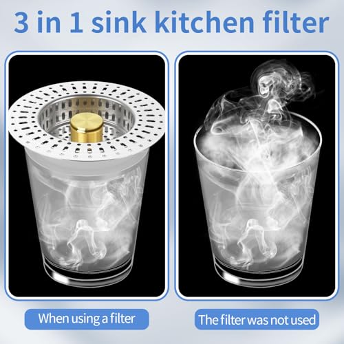 Upgraded 3 in 1 Kitchen Sink Drain Filter