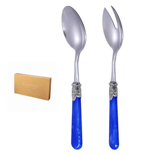 2 piece Salad Servers Stainless Steel Salad Serving Set Salad Fork and Spoon