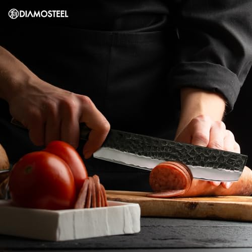 Hammered Black Oxide Blade & Pakkawood Handle Kitchen Knives Series