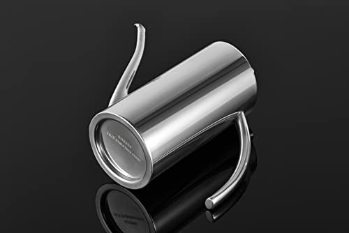 Premium SUS304 Stainless Steel Olive Oil Bottle Dispenser (16.9 oz, Arcuate Handle)