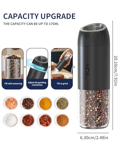 Gravity Salt and Pepper Grinder Set