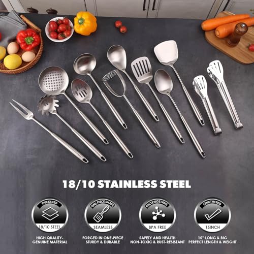 18 10 Stainless Steel Cooking Utensils Set