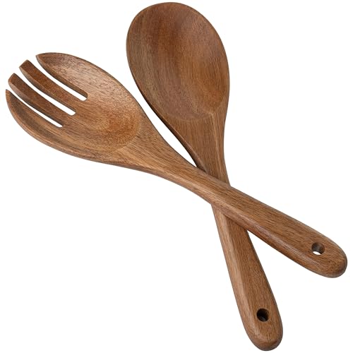 Wood Acacia Salad Servers
