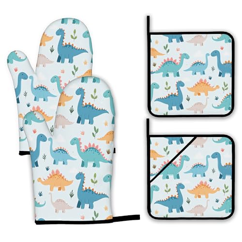 Colorful Butterfly Oven Mitts and Pot Holders