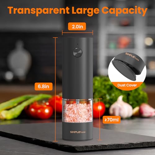 Electric Salt and Pepper Grinder Set with LED Light