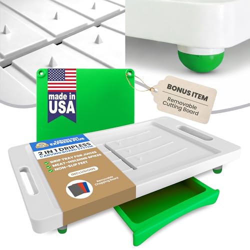 Extra Large Cutting Board with Juice Groove (Green / 20.3"L x 13"W)