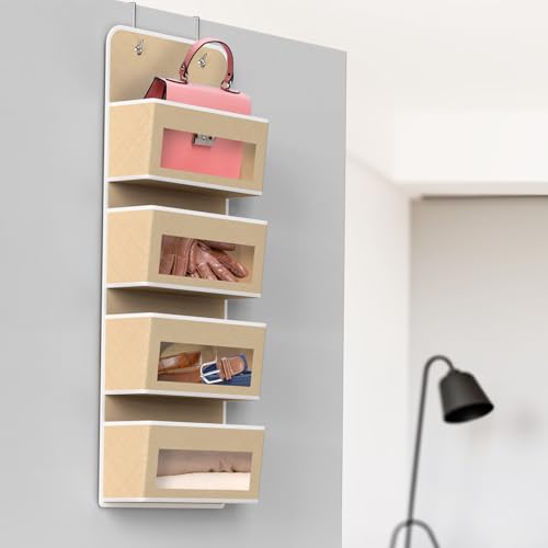 Over Door Wall Mount 6 Clear Window Pocket Organizer