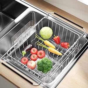 Small Dish Drying Rack in Sink (Small With Cup Holder - 15.08×8.39×5.24 Inches)