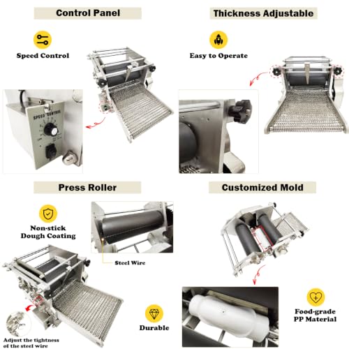 110V 5.9" Corn Tortilla Tacos Chapatti Making Machine Commercial