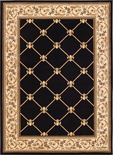 Patrician Trellis Red French European Formal Traditional Area Rug Easy to Clean Modern Contemporary Floral Thick Soft Plush Living Dining Room Rug
