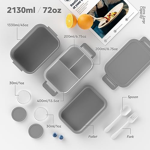 Bento Box Adult Lunch Box 3 Leak
