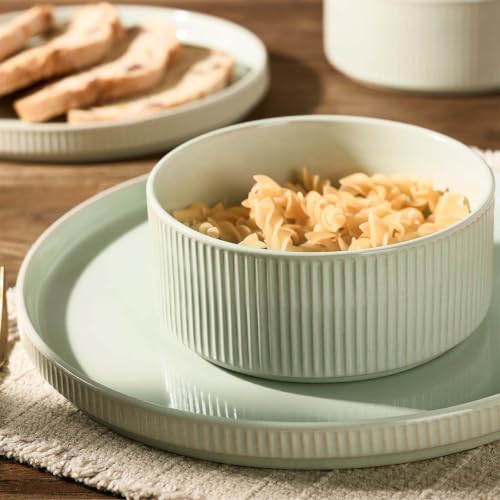 Stoneware Dinnerware Set with Trim