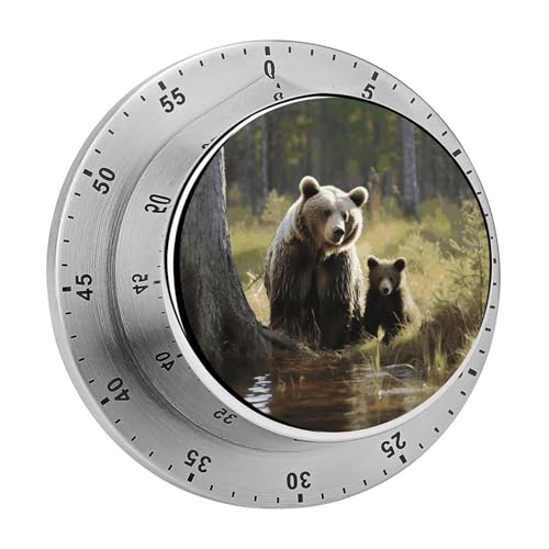 Mother Brown Bears Protect Kitchen Timer (One Size / Mother Brown Bears Protect)
