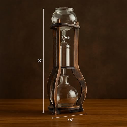 Iced Coffee Cold Brew Drip Tower Coffee Maker Wooden