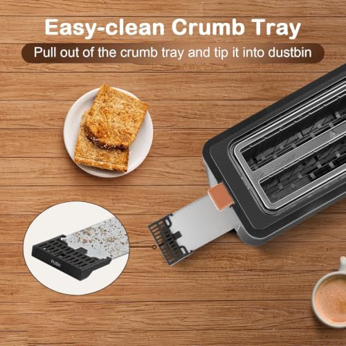 Toaster AUB Grey & Gold