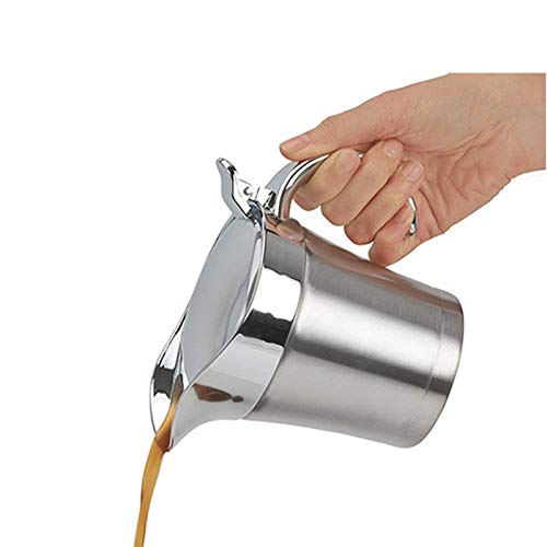 Sauce Boats Insulated Sauce Boat 450ml Double Wall Stainless Steel Stainless Steel Pot with Hinged Lid 304 Stainless Steel Tableware Sets