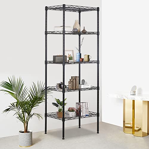 Wire Shelving Unit Storage Shelves Metal Shelf with Adjustable Layer Rack Strong Steel for Restaurant Garage Pantry Kitchen