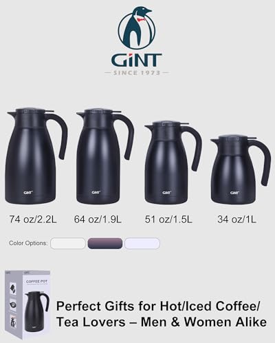 Stainless Steel Thermal Coffee Carafe with Lid