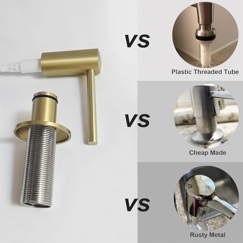 Built in Soap Dispenser for Kitchen Sink with 17 Oz Bottle Refill from The Top