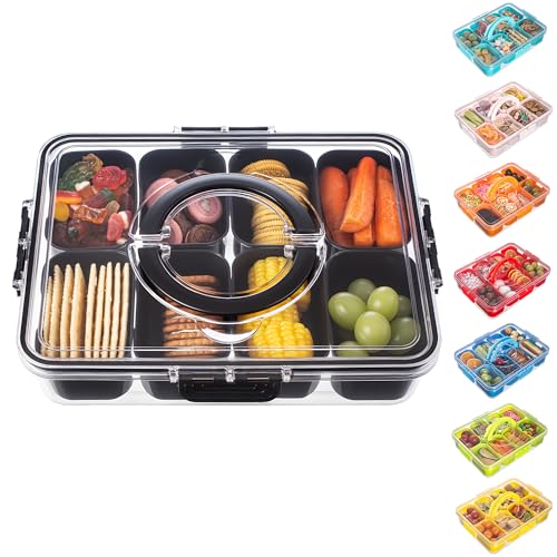Divided Serving Tray with Lid and Handle