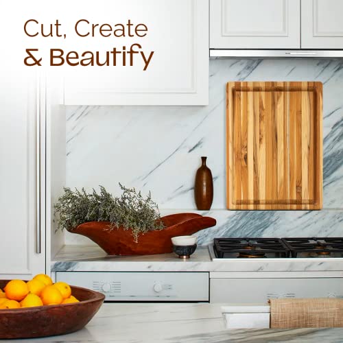 Durable Teak Cutting Boards for Kitchen (Teak / 20"L x 15"W)