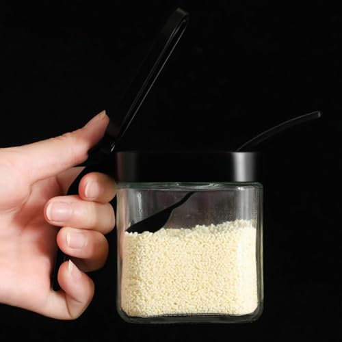 12 PCS Kitchen oil dispensers Spice Jars And Food Conainers Set (12 pcs set / Black)