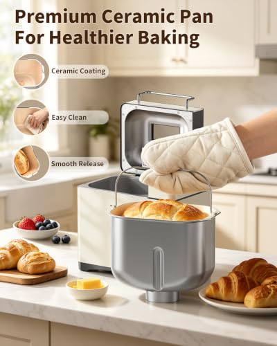 2.2LB Smart Bread Maker (Cream White)