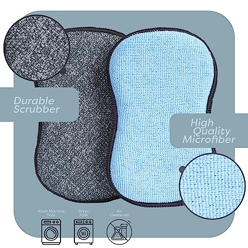 Dual Action Scrub Sponges for Kitchen