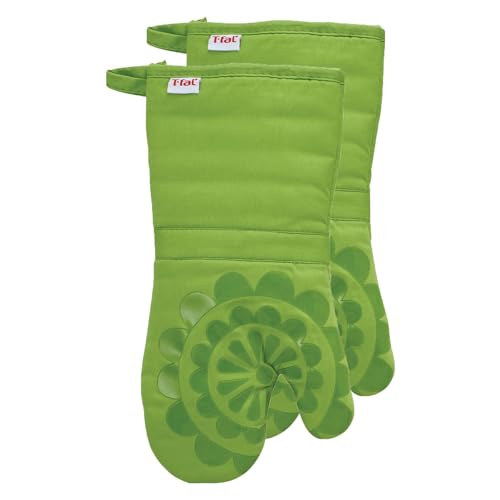 Medallion Design 100% Cotton and Silicone Oven Mitt (Green / Oven Mitts)