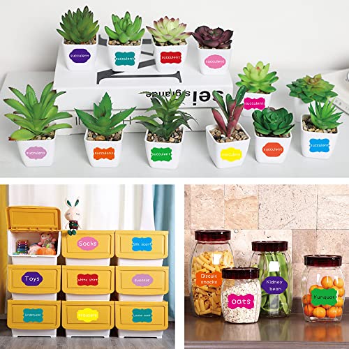 200PCS Sticky Fancy Shape Label Stickers for Essential Oil Bottles