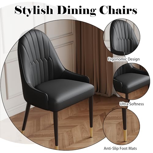 Dining Chairs Set of 2 with High Backs