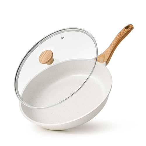 Nonstick Frying Pan Chefs Pan with Glass Lid