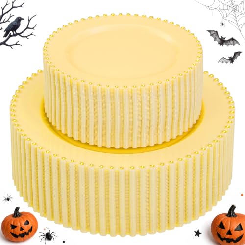 LM Plastic Plates with Gold Beads
