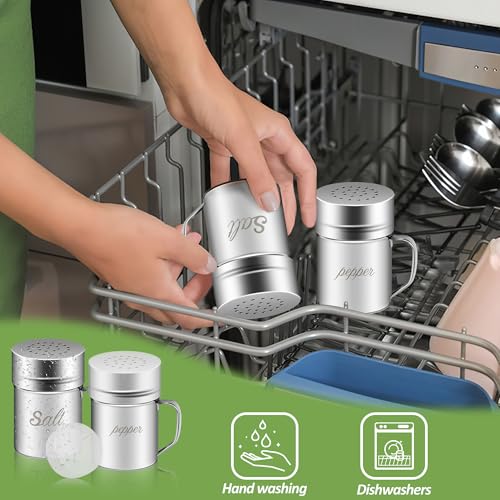 Stainless Steel Salt and Pepper Shakers Set