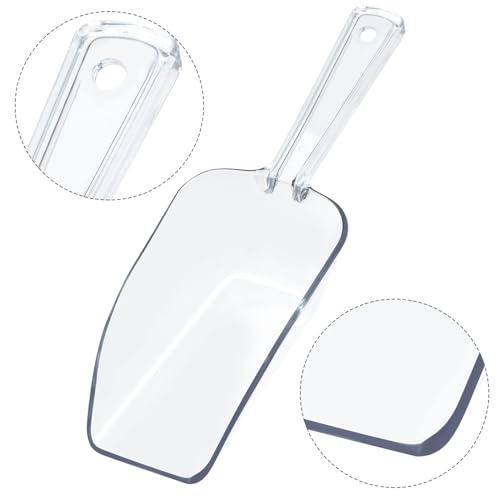 4Pcs Clear Plastic Ice Scoop for Freezer